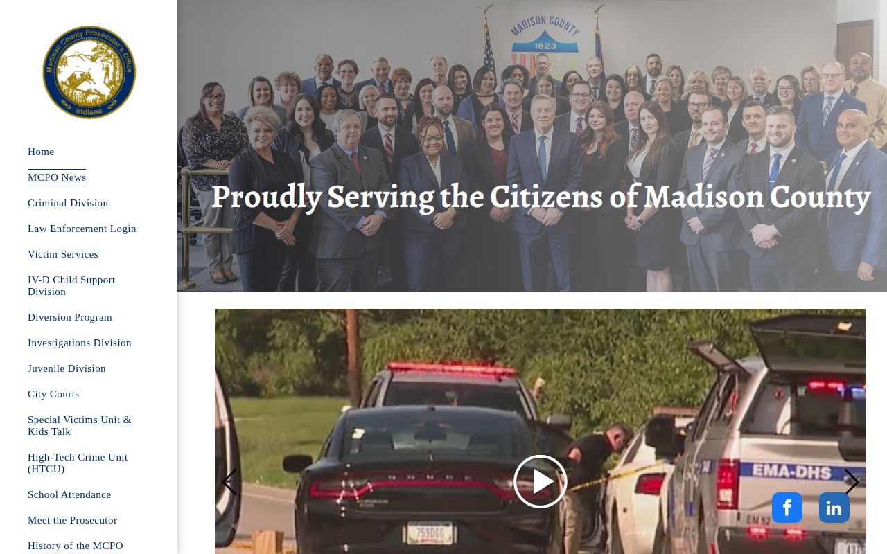 Madison County Prosecutor news page with case outcome releases